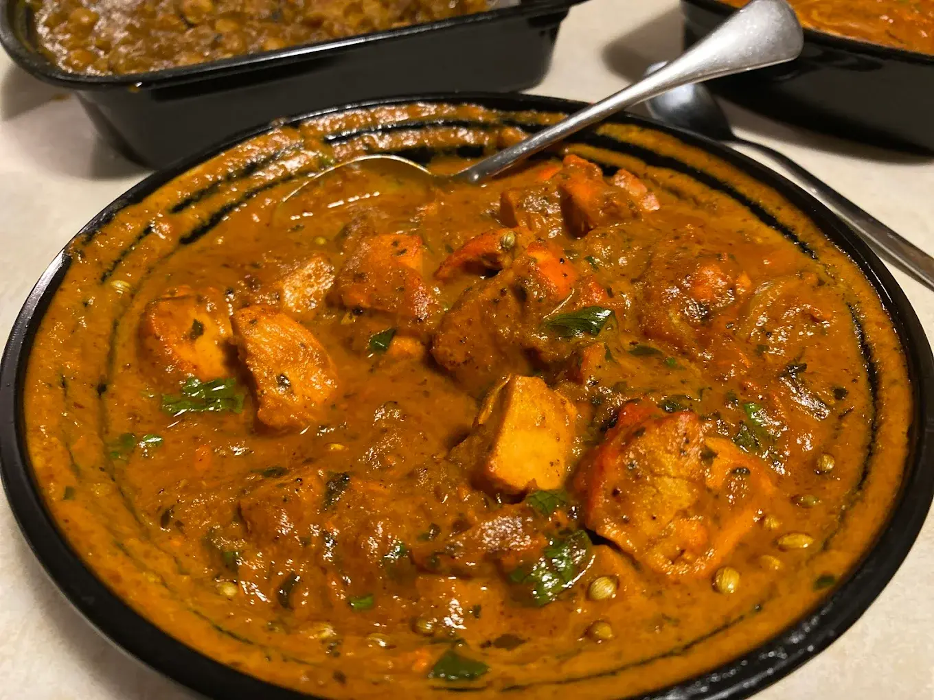 Aromatic Chicken Biryani with boneless chicken and Indian spices at Indian Food Corner Winnipeg